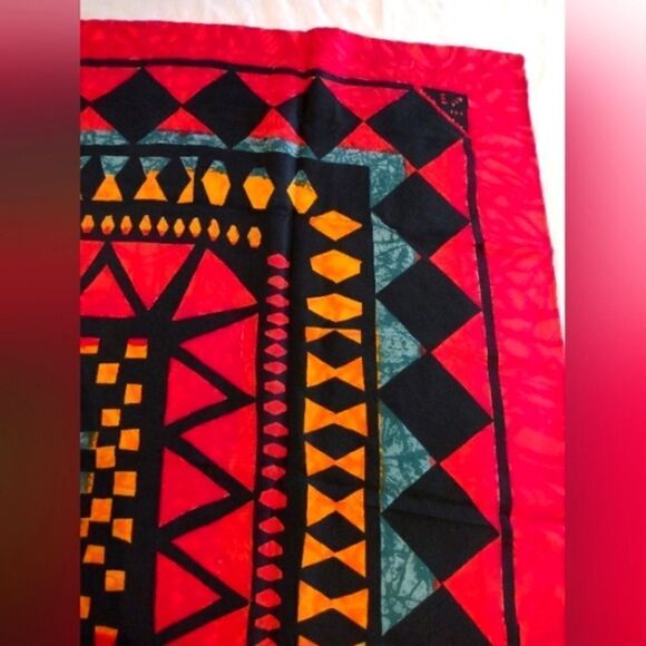 Liberty of London Vintage Silk Scarf Harlequin Rolled Hem - Picture 8 of 14